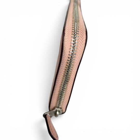 COACH Accordion Zip Wallet in Light Blush Crossgrain Leather - EUC - Picture 7 of 10